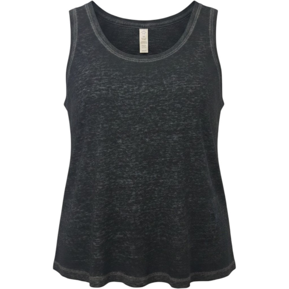 Nanette Lepore Women's XL Black Gray Marled Cropped Muscle Shirt Twist Knot
